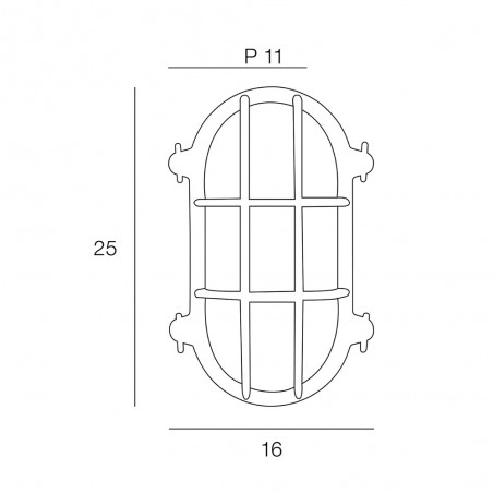 Aplique de pared exterior Achab