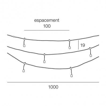 Outdoor garland Guinguette (10 lights)