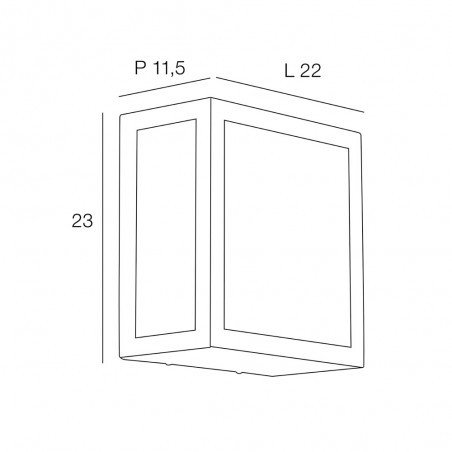 Aplique de pared exterior Toscane (2 luces)