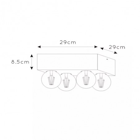 Ceiling Flush Light Surtus (4 lights)