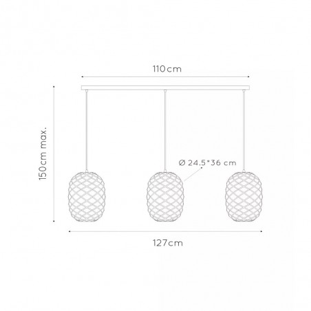 Ceiling Track Light Wolfram (3 lights)