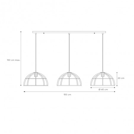 Ceiling Track Light Dikra (3 lights)