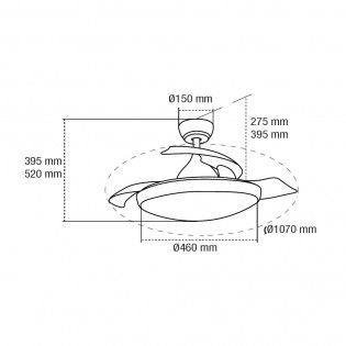 Ventilador de techo LED Nuba (45W)