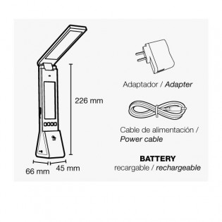 MULTIX LED-Lampe mit Taschenlampe (USB)