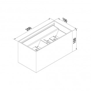 Aplique LED de exterior Davos Double (4x6W - 3000ºK)