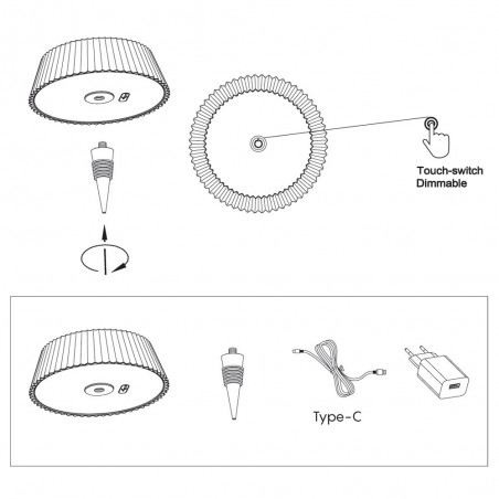 Lámpara LED portátil Relax Dimmable (2W)