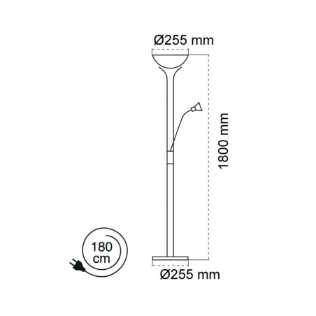 Floor Lamp with reader Varia