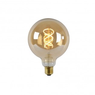 Bombilla filamentos LED E27 Ámbar G125 (5W)