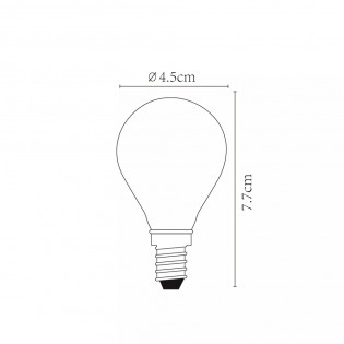 Bombilla filamentos LED E14 Transparente P45 (5W)