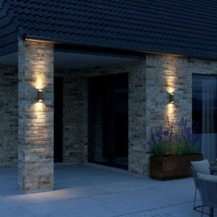 Aplique de pared exterior Nico Round