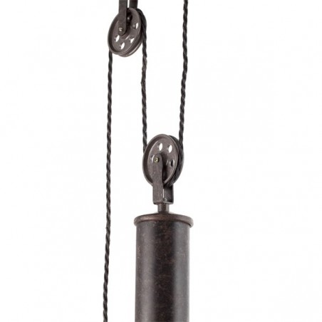 Rustic lamp WINCH -pulley-