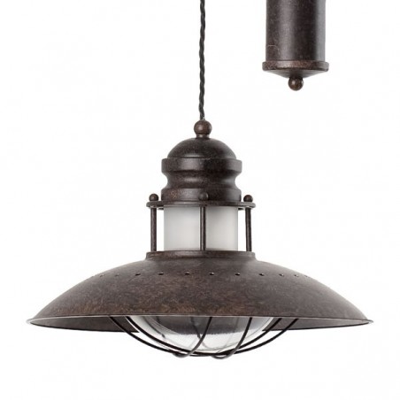 Rustic lamp WINCH -pulley-
