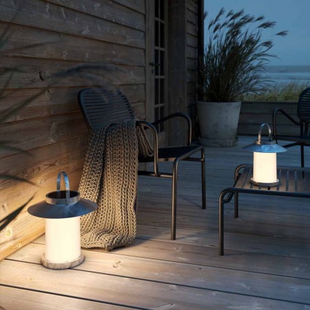 Portable LED Lamp Temple To-Go 30  Galvanized
