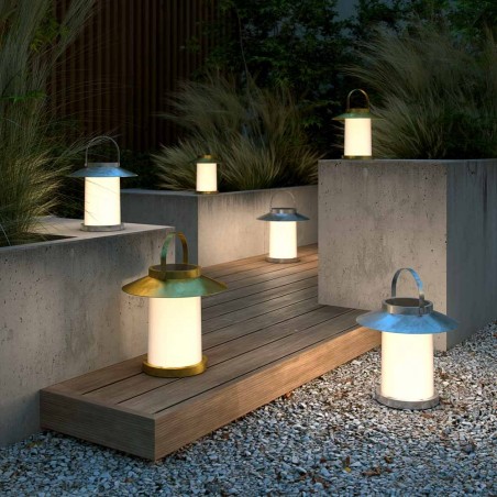 Portable LED Lamp Temple To-Go 35 Galvanized