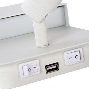 Aplique con lector LED y USB Boxer (10+3W)