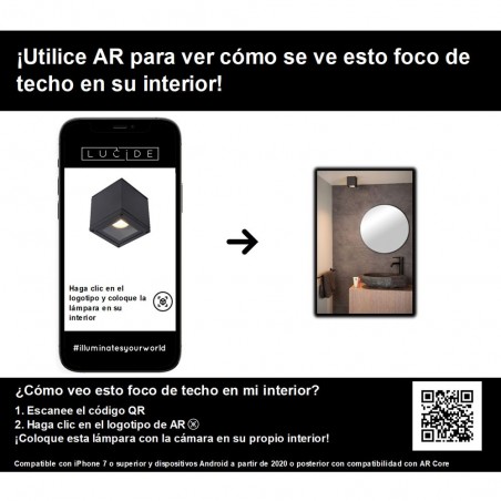 Foco de techo para baños Aven Square