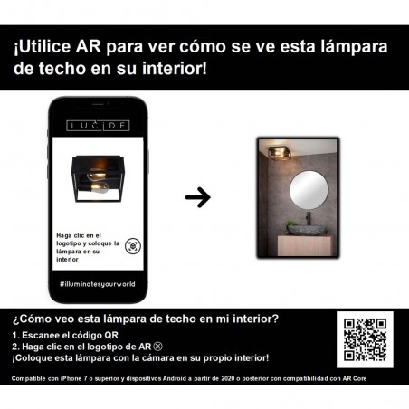Plafón de techo para baños Carlyn (2 luces)