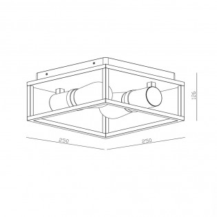 Plafón de techo para baños Carlyn (2 luces)