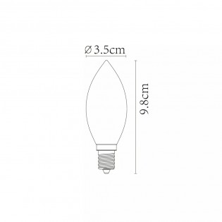 Bombilla filamentos LED E14 Ámbar (3W)