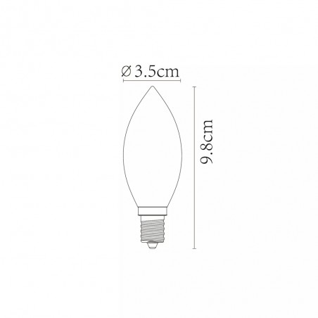 Bombilla filamentos LED E14 Ámbar (3W)