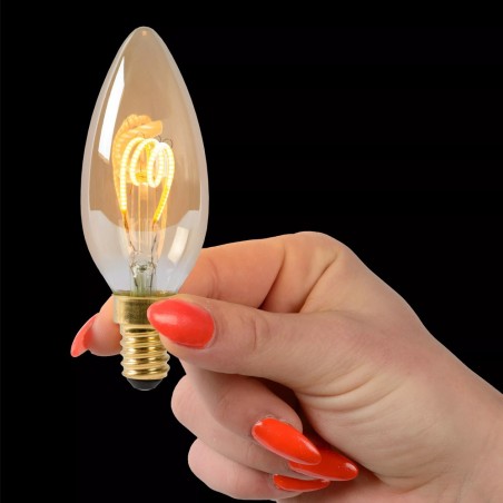 Bombilla filamentos LED E14 Ámbar (3W)