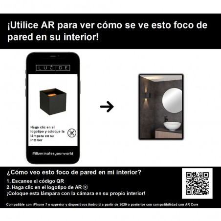 Aplique de pared exterior LED Axi Square (2x3W)
