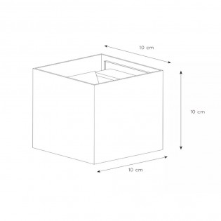 Aplique de pared exterior LED Axi Square (2x3W)
