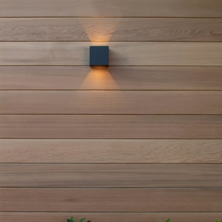 Aplique de pared exterior LED Axi Square (2x3W)