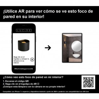 Aplique de pared exterior LED Axi Round (2x3W)
