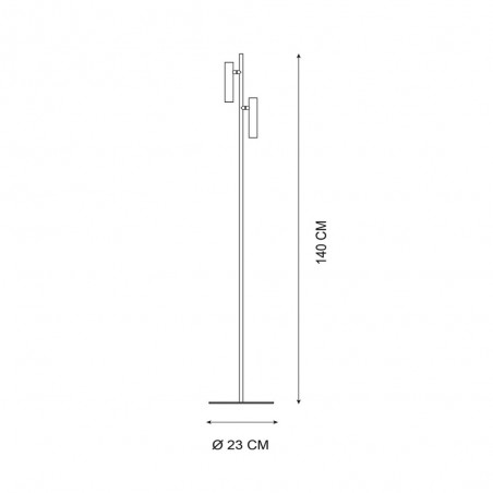 Lámpara de pie LED Philon (2x4.5W)