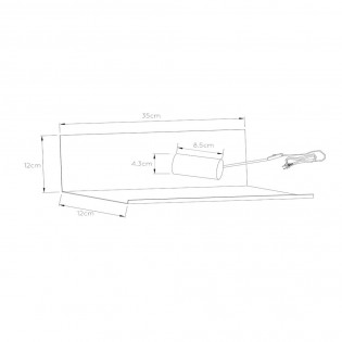 Aplique de pared con repisa Sebo