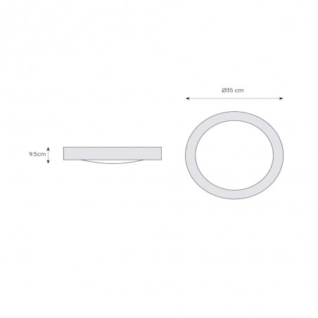 Bathroom's Ceiling Flush Light Fresh (2 lights)