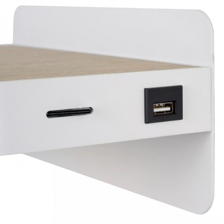 LED Wall Lamp with shelf & USB Atkin (6W)