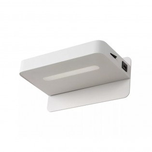 Aplique LED con repisa y USB Atkin (5W)