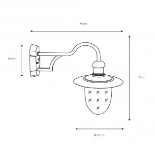 Outdoor Retro Wall Lamp Aruba