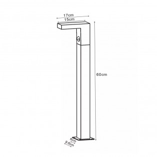 Outdoor LED Bollard Lamp with sensor Texas (8W)