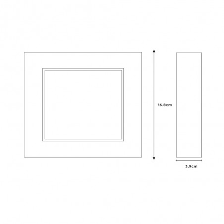 Bathroom's LED Downlight Brice Square (15W)