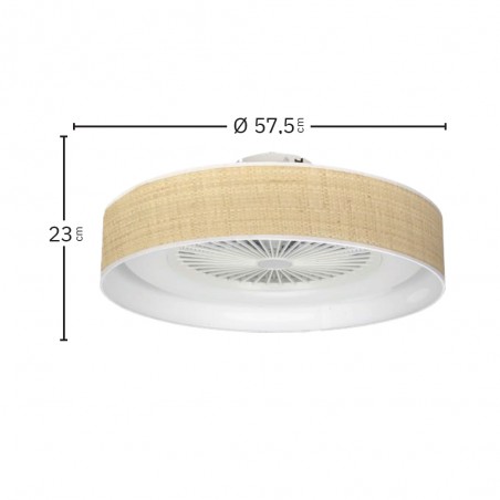 LED Ceiling Flush Fan Jerte Nature CCT (72W)
