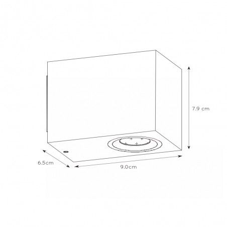 Zora Square LED-Wandleuchte für den Außenbereich (5W)