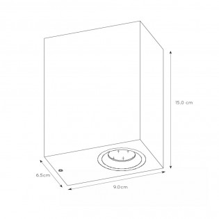 Zora Square LED-Wandleuchte für den Außenbereich (2x5W)