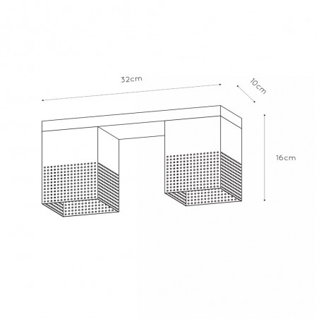 Ceiling Flush Light Renate (2 lights)