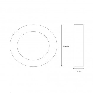 Bathroom's LED Flush Light Brice Round (15W)