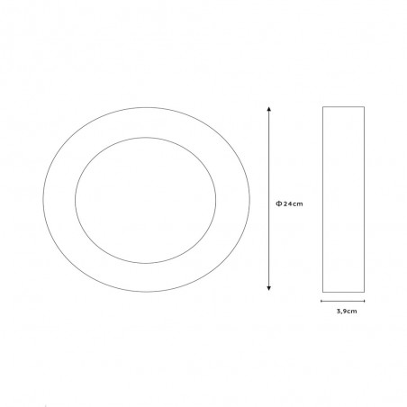 Bathroom's LED Flush Light Brice Round (15W)