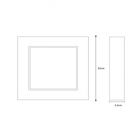 Bathroom's LED Flush Light Brice Square (20W)
