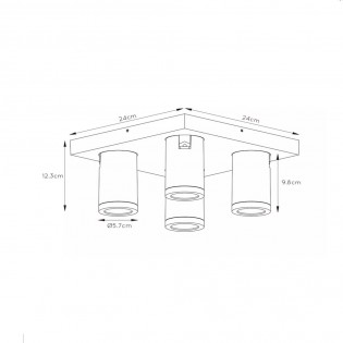 Bathroom's LED Flsuh Light Taylor (4x5W)