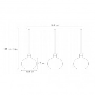 Ceiling Track Light Julius Opal (3 lights)