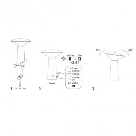 Outdoor LED Table Lamp Jive (4W)