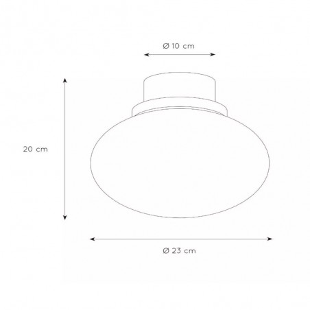 Bathroom's Ceiling Flush Light Lorena Smoked