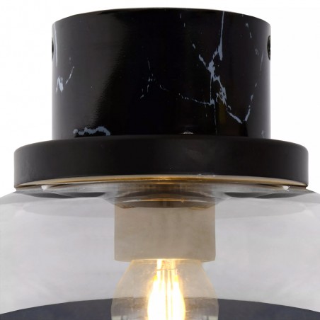 Bathroom's Ceiling Flush Light Lorena Smoked