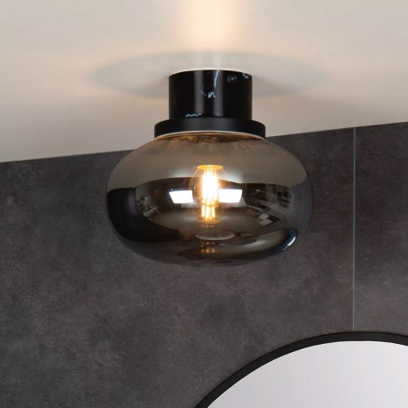 Bathroom's Ceiling Flush Light Lorena Smoked